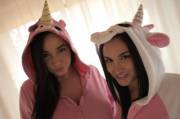 Animal Onesies: Gabriella Paltrova And Karlee Grey