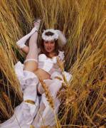 married slut in a wheat field