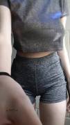 Petite body with big perfect breasts