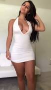 Short tight white dress