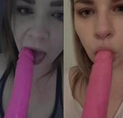 all sluts can deepthroat. they just need dedication (1 year progress vid)