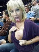 MILF Flashing in public