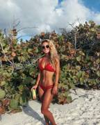 Hot Girl in Red Bikini