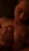 Small breasted amateur titfucktress isn't a fan of the big finish