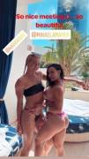 Undefeated boxer Mikaela Mayer (11-0) with Kendra Lust