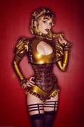 Amy Wilder - Golden Latex Steampunk