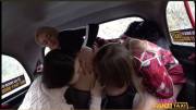 [FFF]FemaleFakeTaxi - Anna Di, Cherry Kiss, Hayli Sanders Lesbian taxi threesome wild orgasms