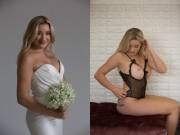 Naughty Bride has butt tattoo (Complete boudoir set in comments)