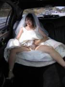 There's sexy, and there's insane. Go to comments to check out the album where this Asian bride flashes, fucks and more.
