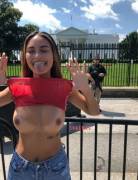 Julia Rose in front of the White House