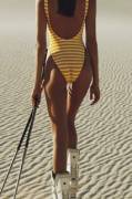 Skiing on sand
