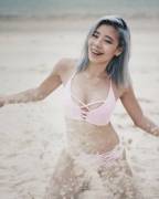 At the beach.
