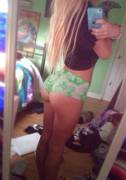 Green shorts