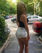 Tight jeans shorts teen