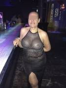 [OC] Sheer in public out on the town [f]