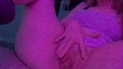 Pink pussy under the pink light 