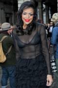 Sarah Jane Crawford in a see through dress