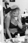 Rita Ora blowing