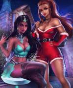 Brigette &amp; Symmetra Xmas Pinup (Veradia)