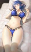 Elf in Blue Lingerie