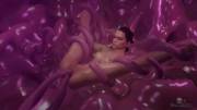 Rey caught in a tentacle trap. (Darktronicksfm)