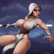 A cute wet Rey