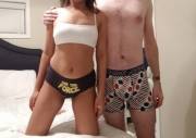 My friend and I are watching a star wars marathon this weekend and we both wore star wars lounge wear!