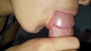 Lick and cum