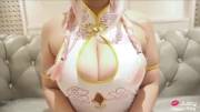 Thick Anime Cosplayer gets a cream filling