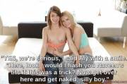 It was understandable that you'd be suspicious when two attractive women offered you a threesome. It was less understandable that you'd say no. [implied FFM]