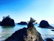 Some big ol rocks on the beach