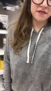 Flashing my tits at target 