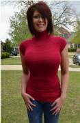 Milf in red