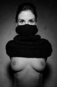 Black and white tits