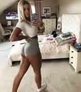 Wannabe Bimbo In scrunchy-butt yoga shorts