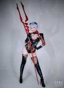 YuzuPyon as Rei Ayanami - self made Lance of Longinus [self]