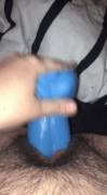 [OC] [POV] Glistening Bad Dragon [f]ucks my hairy pussy [gif]