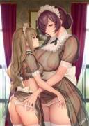 Big maid and small maid [Original]