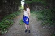 My wi[f]e on the trail.