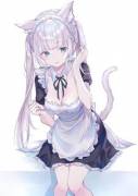 Silver Neko Maid [Original]