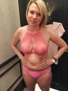 Pink bra mom