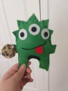 I made another stuffie and he was hungry so I gave him a cookie!