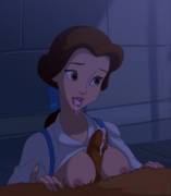 Belle cum on mouth