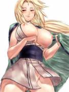 Tsunade busting out of her clothes