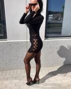 wearing all black