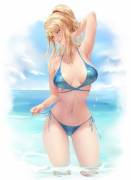 Summertime Samus flaunting a the beach (ChubyMi) [Metroid]