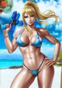 Beachqueen Samus by dandonfuga