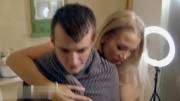 Behind the Scenes- Rebecca More gets all maternal &amp; then reverts to typical slut mode