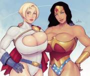 Power Girl and Wonder Woman