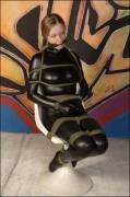 Catsuit chair bondage